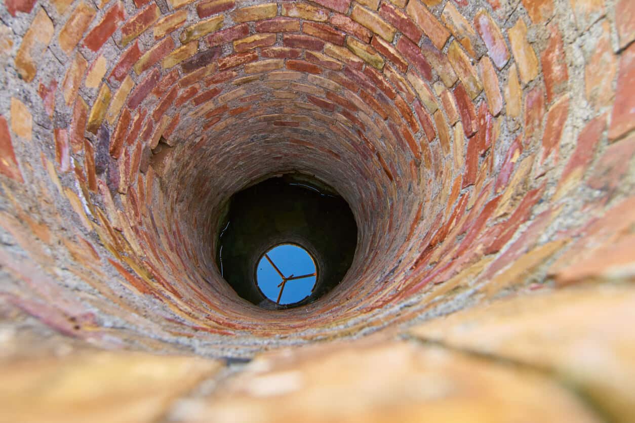 Inside of well looking down