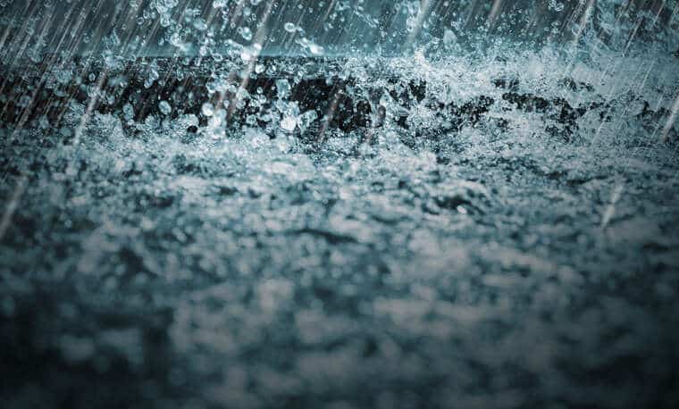 Rain falling background water splash