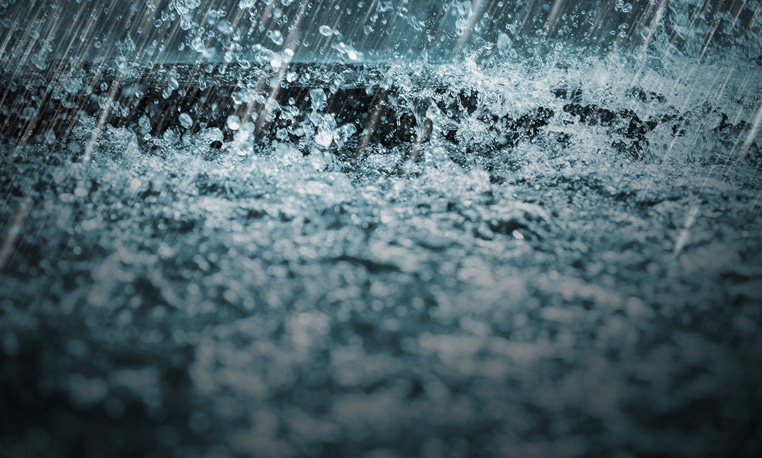 Rain falling background water splash